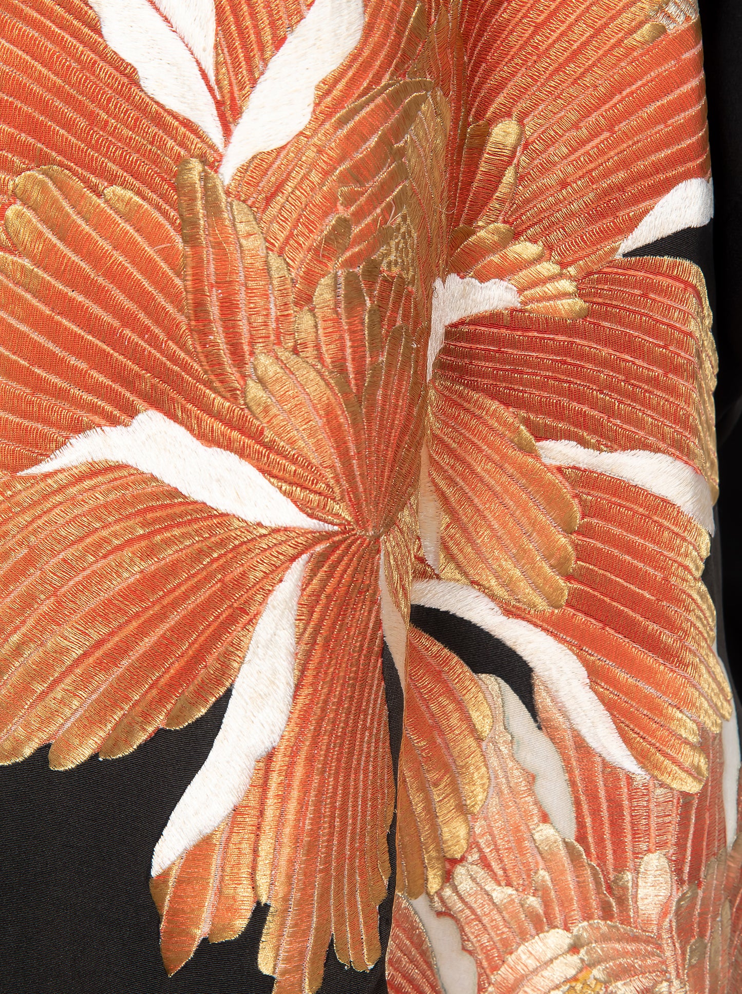 キモノワンピースドレス|赤_花