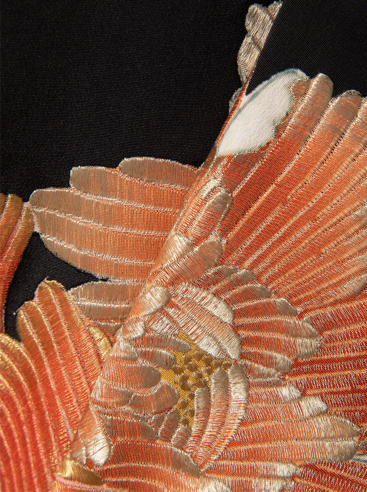 キモノワンピースドレス|赤_花